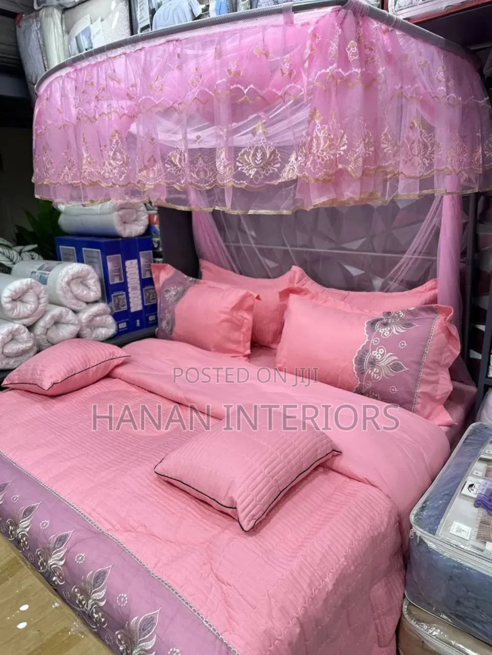 2 Stands Adjustable Canopy Mosquito Net 6*6 and 5*6