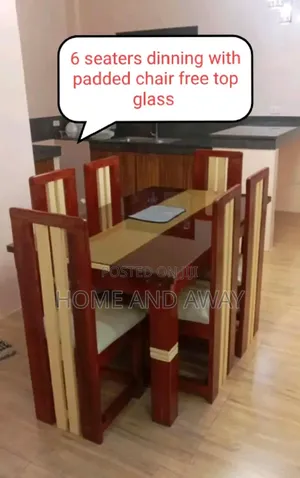 6 Seaters Glassed Wooden Dining Table Sets in Any Colour 2,000,000/-
