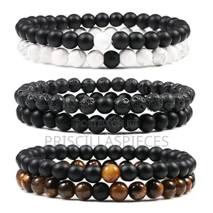 Tiger Eye And Howlite Bracelets