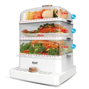 Raf 3-Layer Electric Food Steamer – 1200w Healthy Cooking Appliance