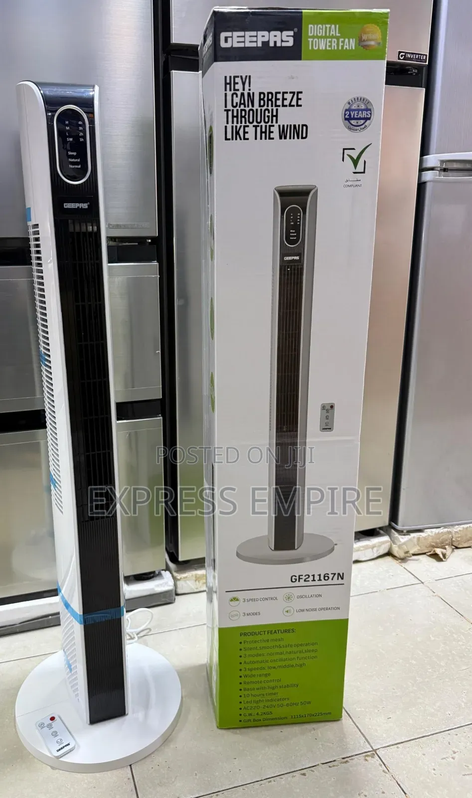 Geepas Tower Digital Tower Fan