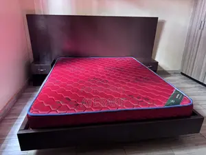 Floating Bed With Two Side Drawers and Mattress 5 by 6