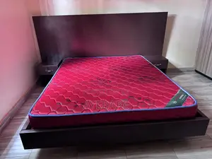 Floating Bed With Two Side Drawers and Mattress 5 by 6
