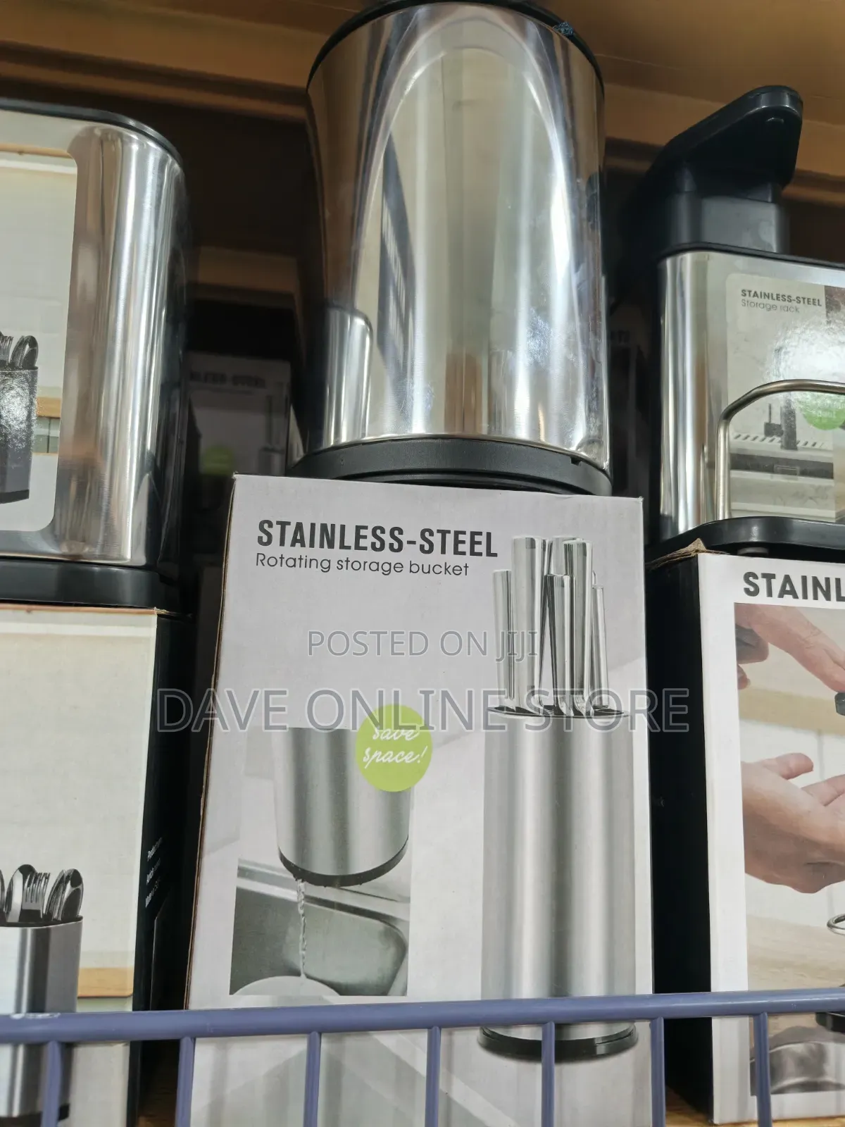 Silver Knife Block Holder Stainless Steel Slot Storage