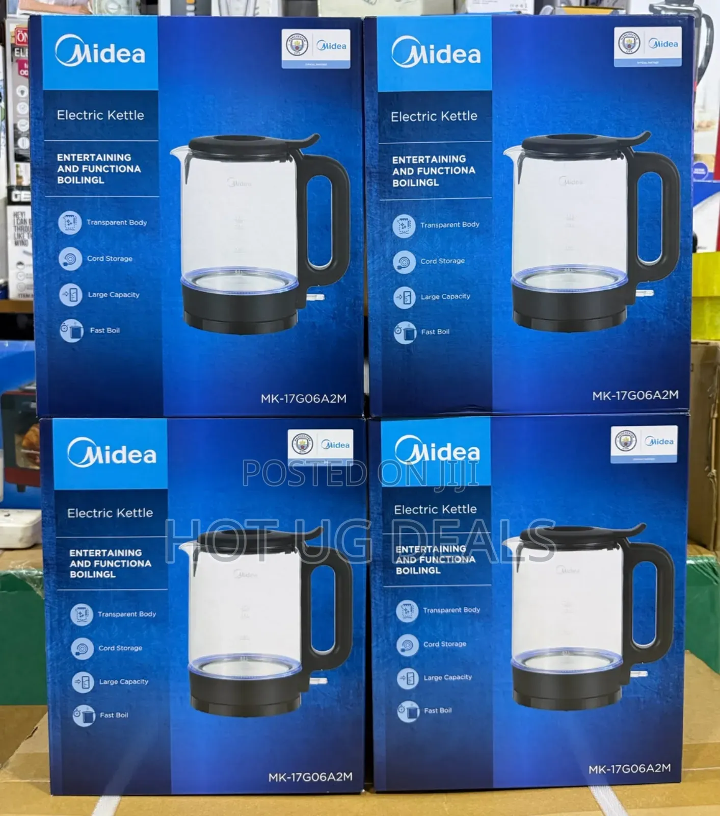 Midea Cordless Glass Kettle 1.7l