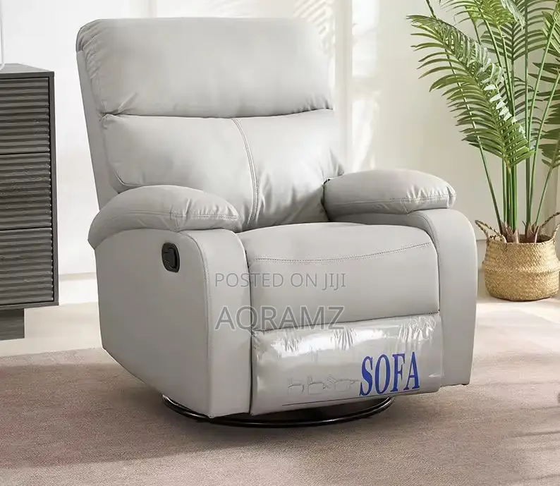 Manual Recliner Leather Sofa Chair (Single Seater)