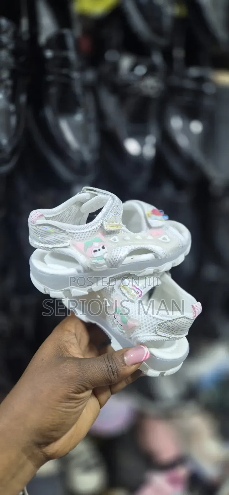 White And Pink Sanrio Character Themed Children's Sandals