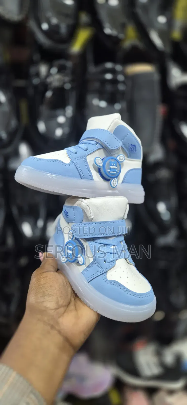 Unisex Toddler High-top Light-up Led Sneakers
