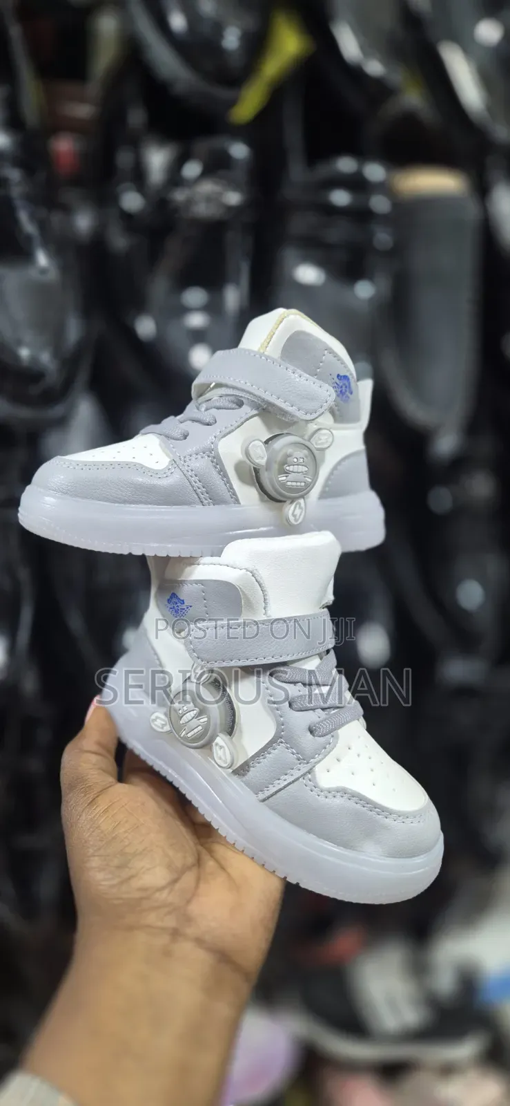Unisex Toddler High-top Light-up Led Sneakers