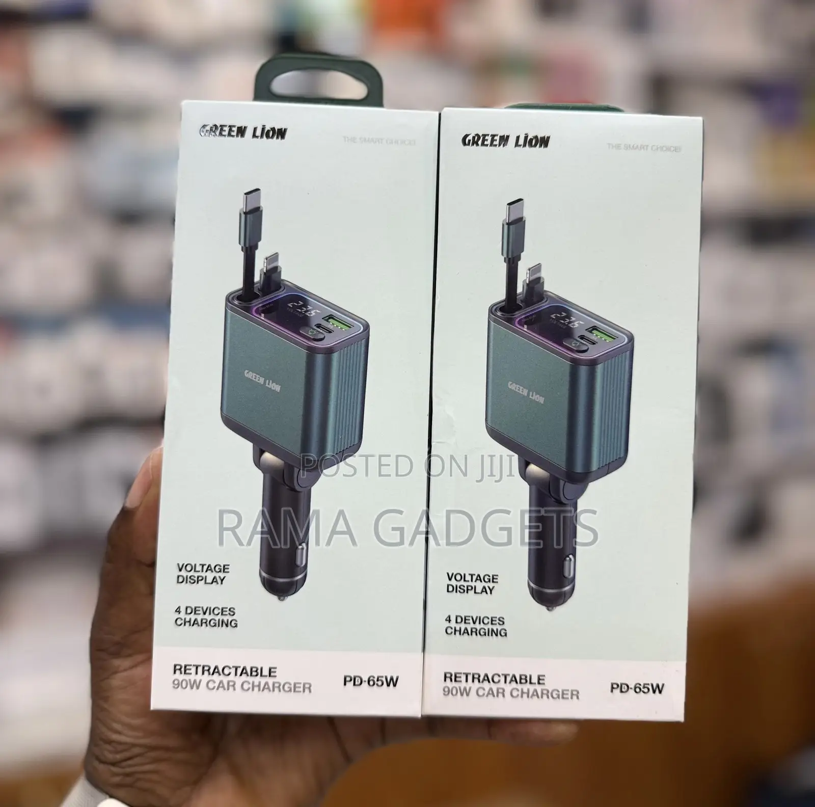 Green Lion Retractable 90w Car