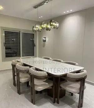 Sophisticated Dining Room With Marble Table