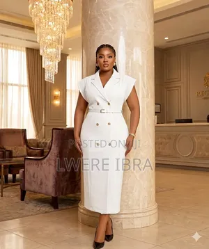 White Blazer Dresses for Ladies Size M-2xl