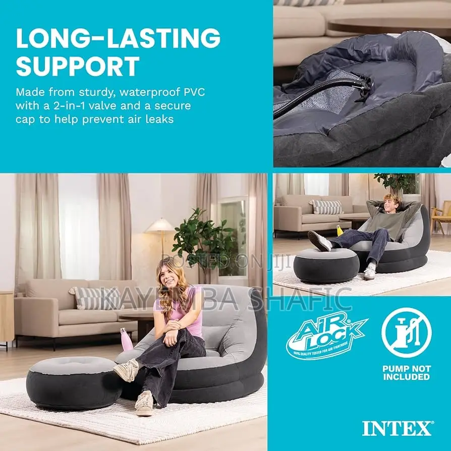 Intex Ultra Lounge Inflatable Chair Ottoman Set - Brand New