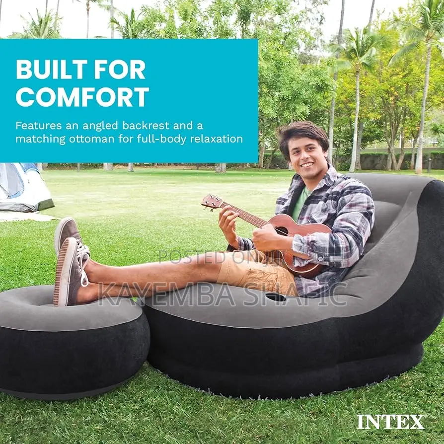 Intex Ultra Lounge Inflatable Chair Ottoman Set - Brand New