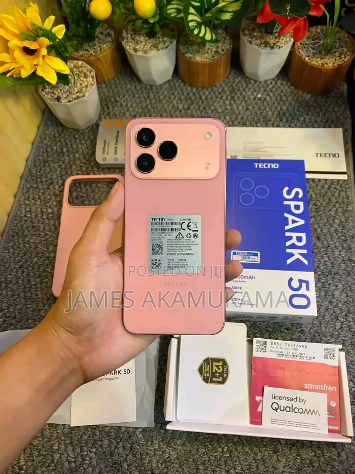 New Tecno Spark 50 128 GB Rose Gold