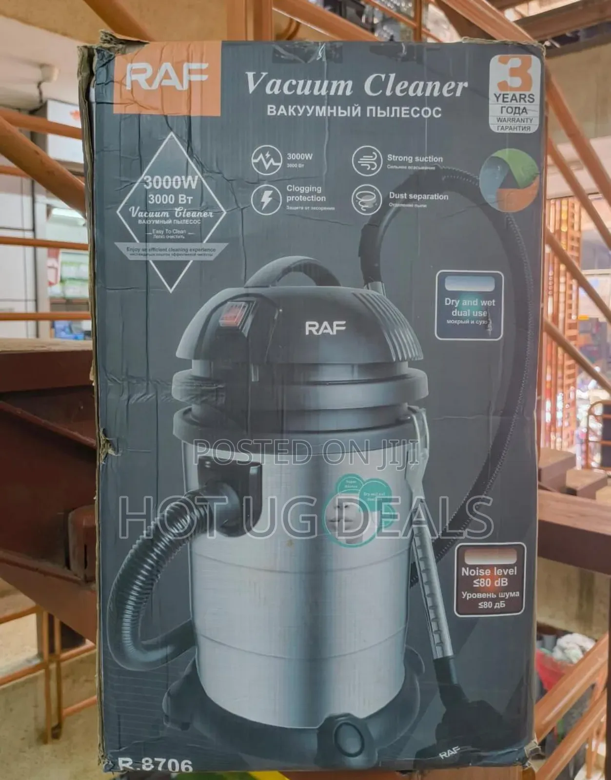 30l Vacuum Cleaner– Powerful 3000w Wet Dry With Metal Bucket