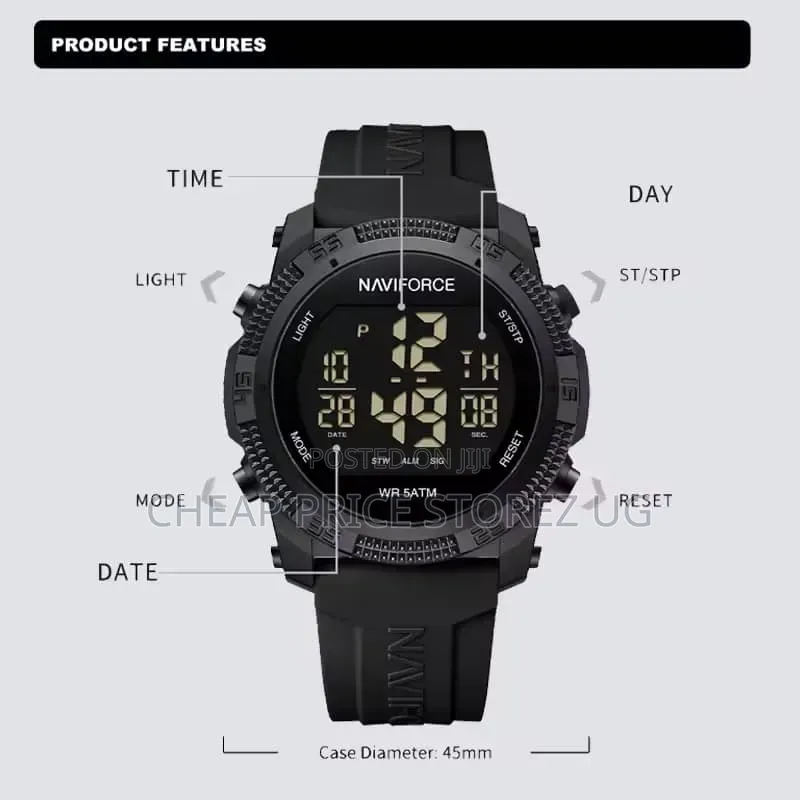 This Naviforce Digital Sports Watch Features A 45mm A Waterproof
