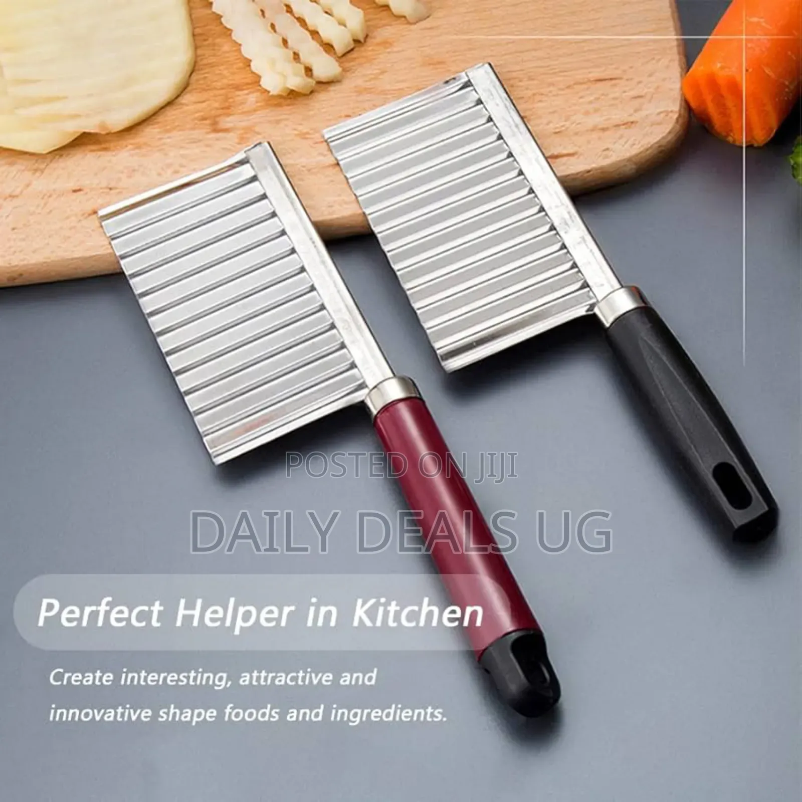 Crinkle Cutter Knife Stainless Steel Cutting Tool for Potato Cutter