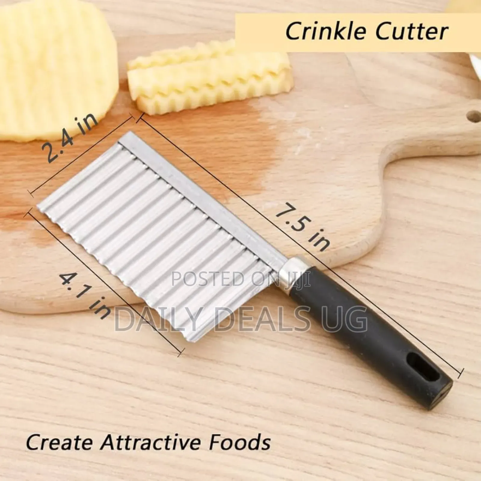 Crinkle Cutter Knife Stainless Steel Cutting Tool for Potato Cutter