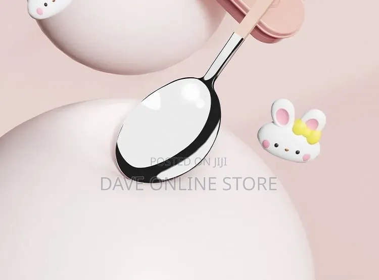 Cute and Fun Cartoon Utensils Spoon ,Fork, Chopsticks Cutlery Box