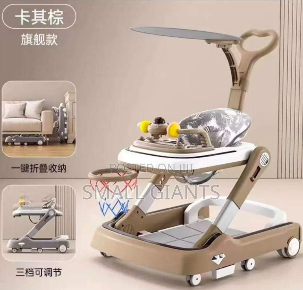 4 in 1 Baby Walker With Removable Feeding Tray