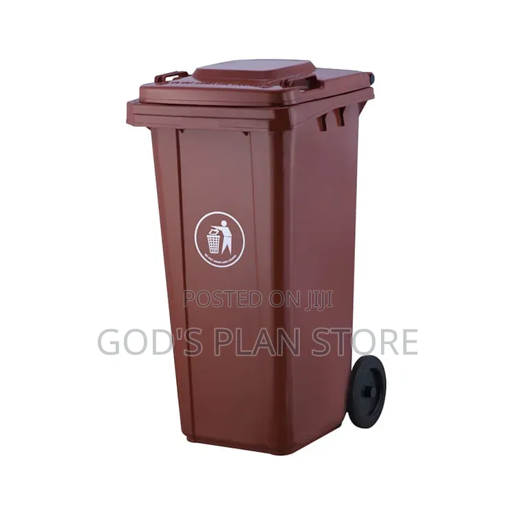 Coffee Brown 240litres Plastic Dust Bins Plastic Dust Bins