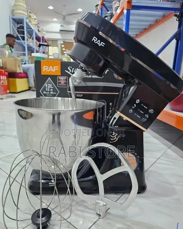 12 Litres Electric Stand Mixer Stainless Steel With Dough Hook