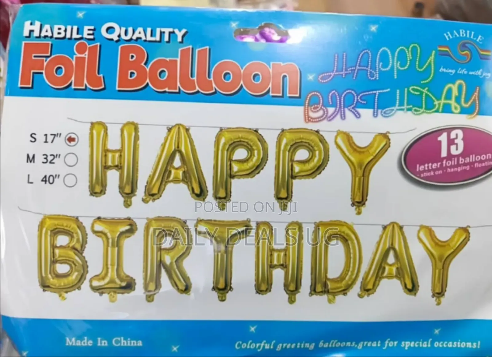 Habile Quality Gold Foil Letter Balloons Designed to Spell