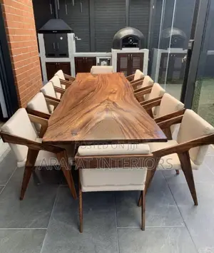 12 Seater Exotic Live Edge Wood Dining Table