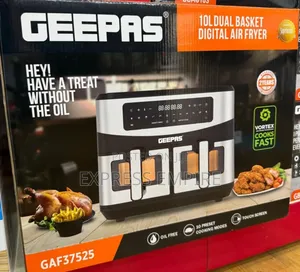 Geepas 10l Dual Basket Digital Air Fryer