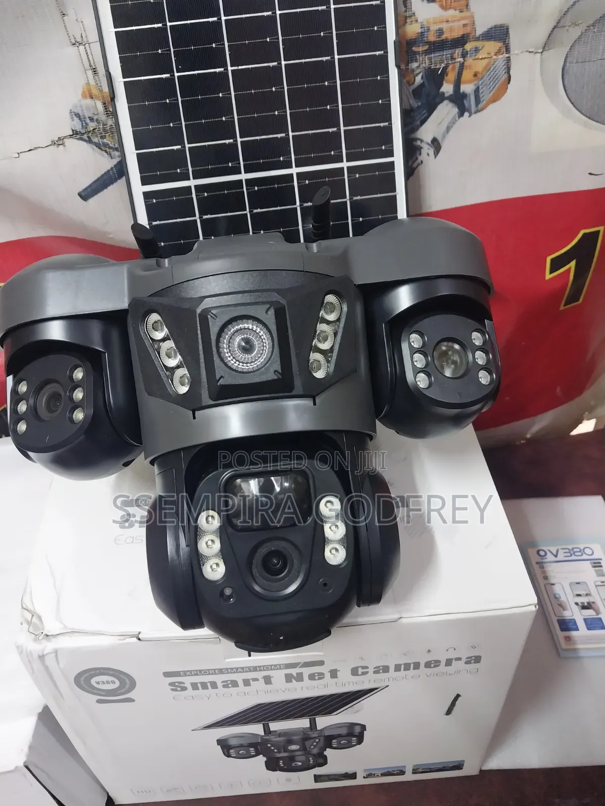 Pro Solar Camera 3lens With Camera PTZ Rotation 360 Degrees