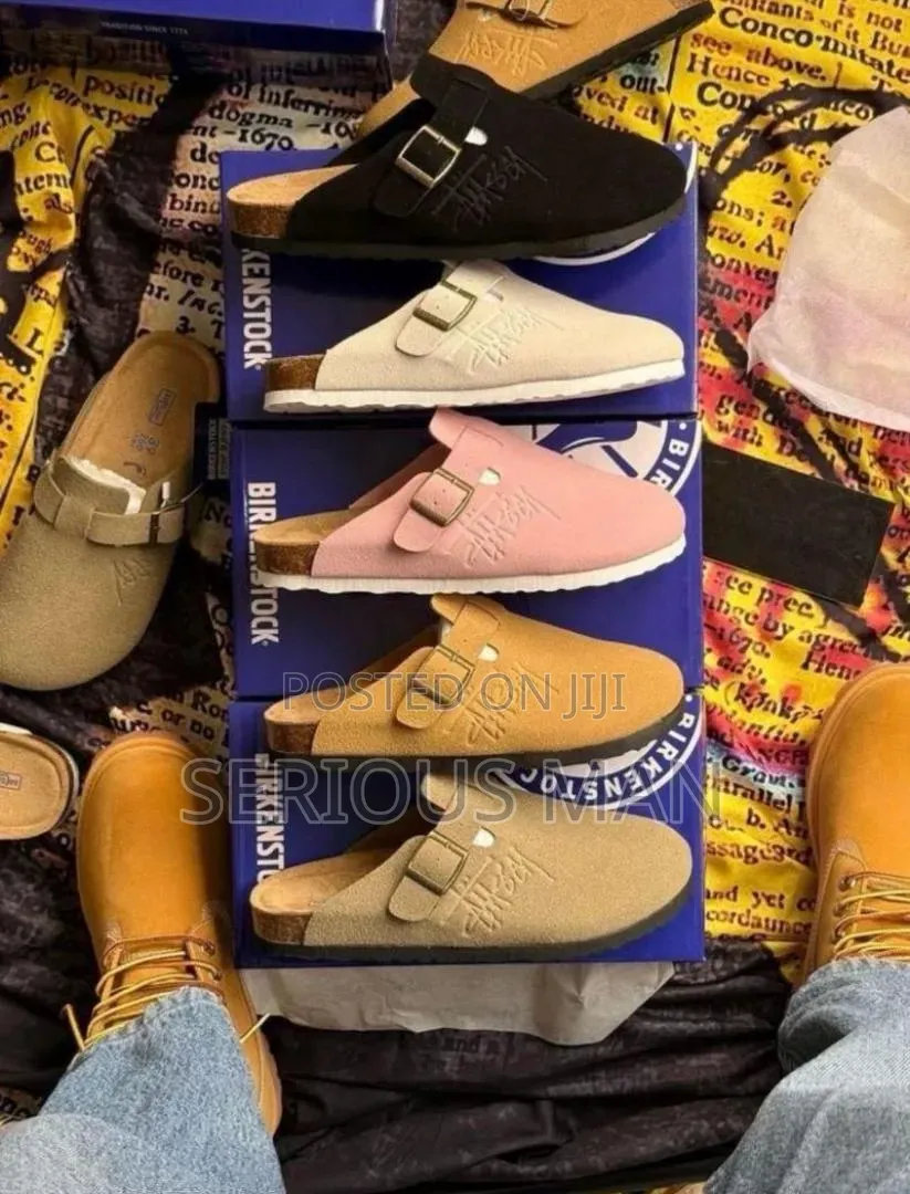 Chrome Hearts X Birkenstock Boston Suede Clogs