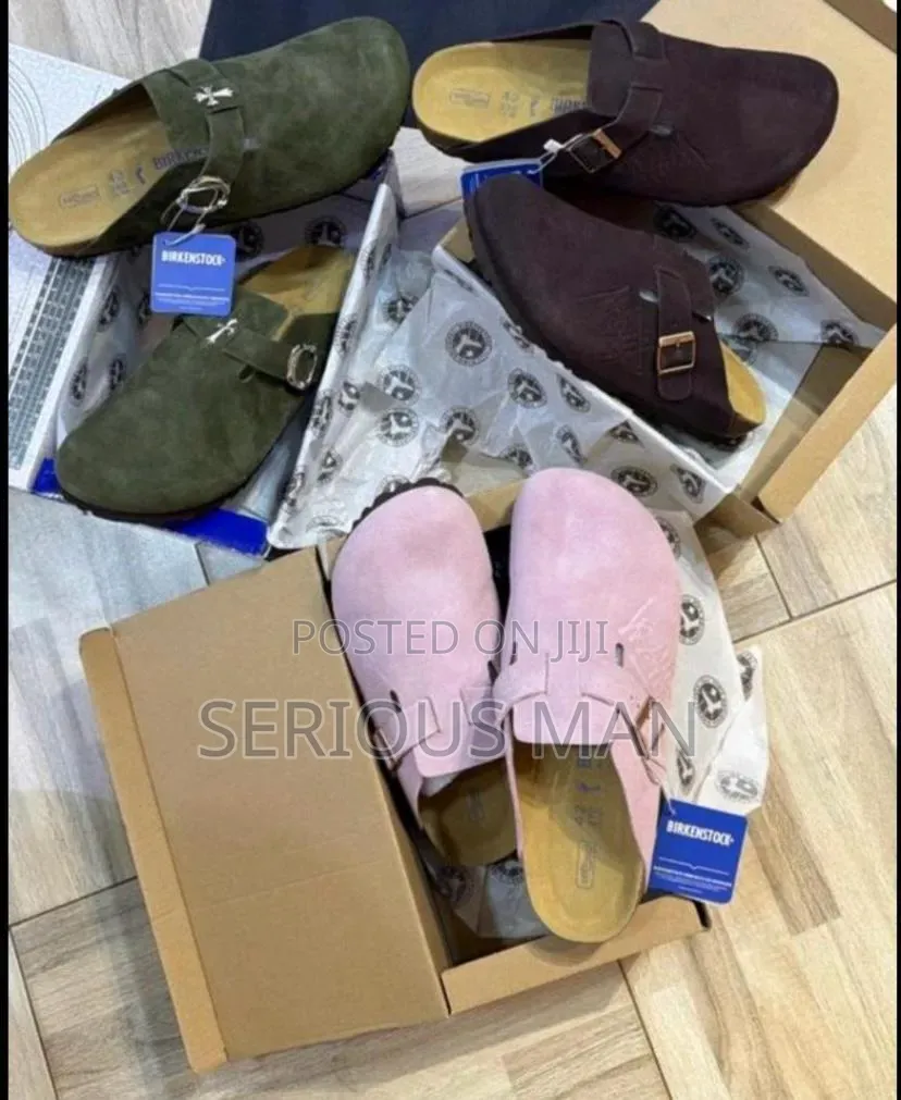 Chrome Hearts X Birkenstock Boston Suede Clogs