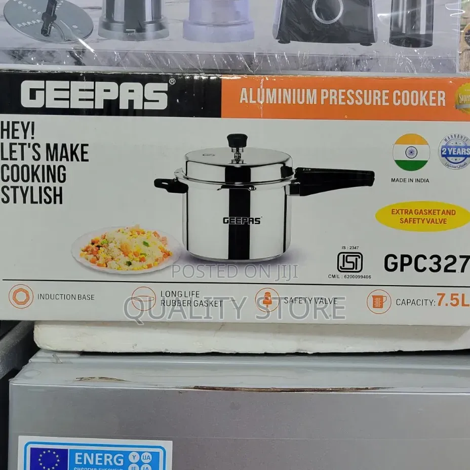 Geepas Aluminium Pressure Cooker 7.5 L
