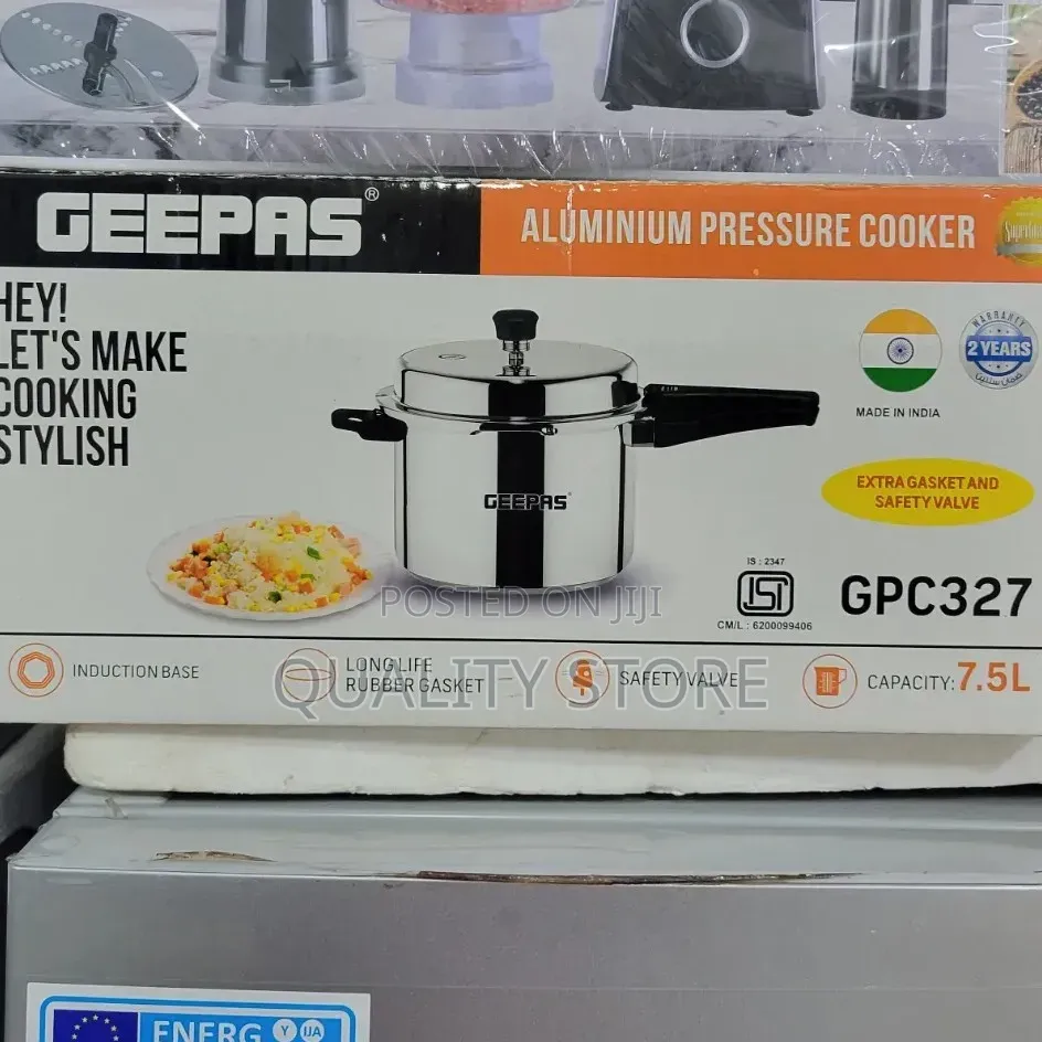 Geepas Aluminium Pressure Cooker 7.5 L