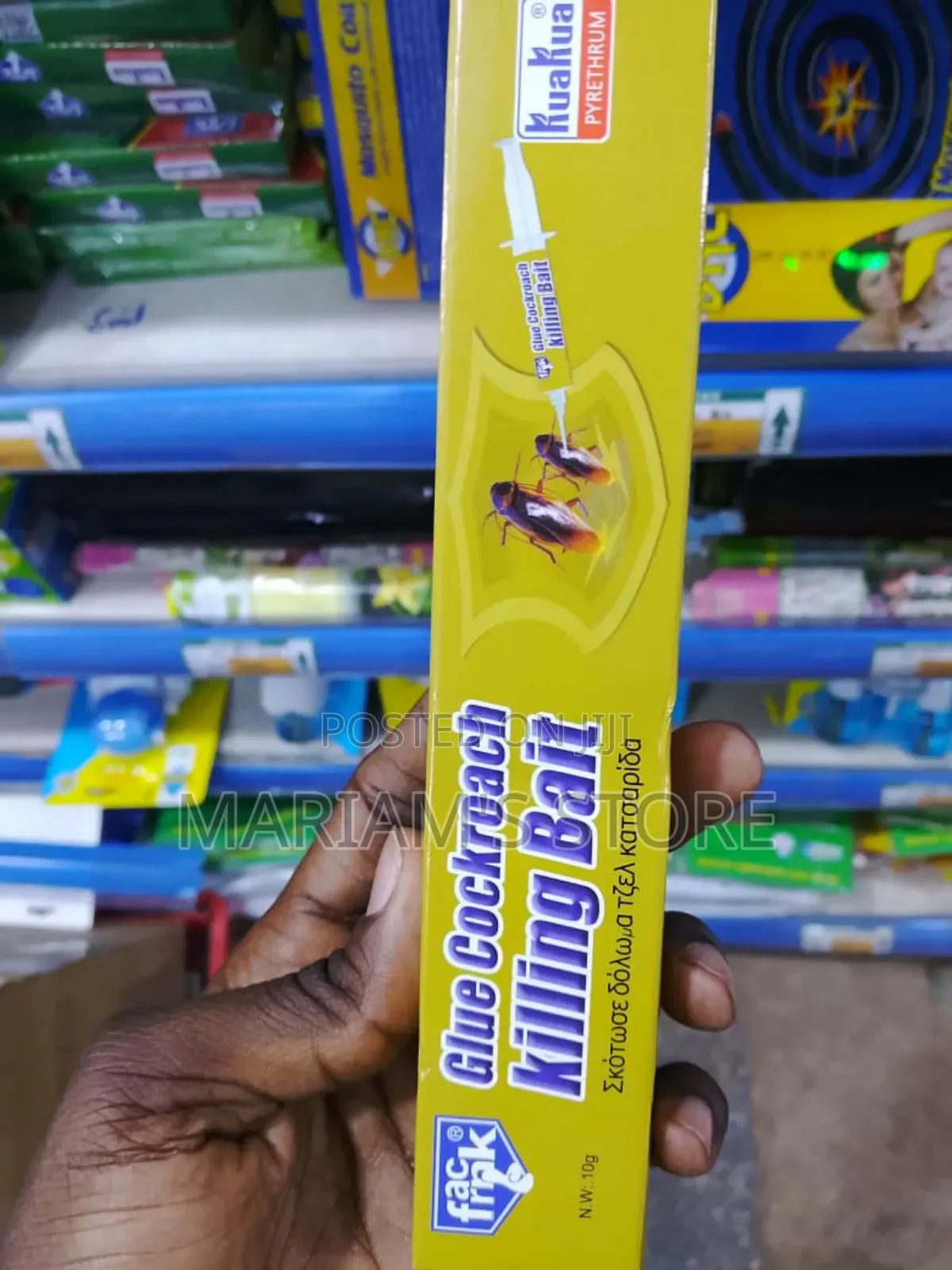 "Glue Cockroach Killing Bait" Gel Syringe.