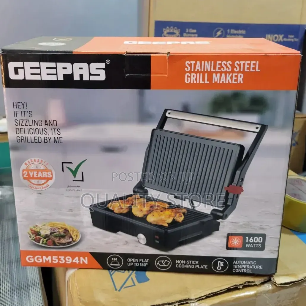 Geepas Electric Stainless Steel Grill Maker 1600w