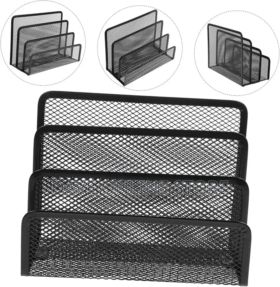  Metal Mesh Organizer for Desk Stylish File Folder Magazine Holder