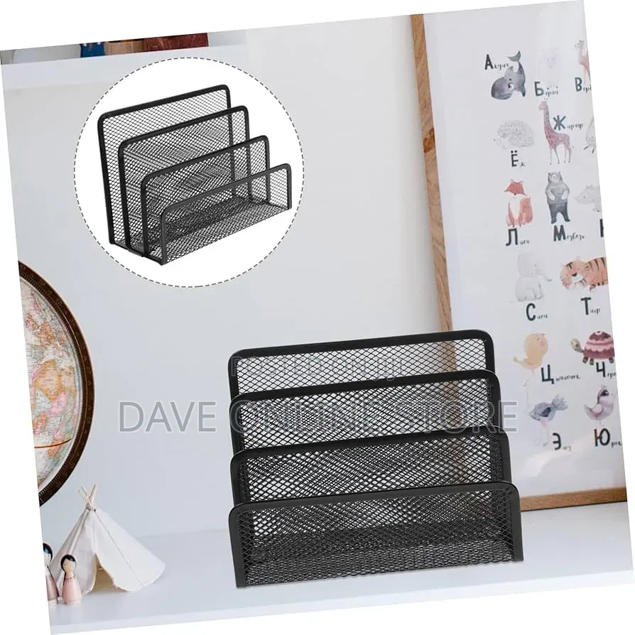  Metal Mesh Organizer for Desk Stylish File Folder Magazine Holder