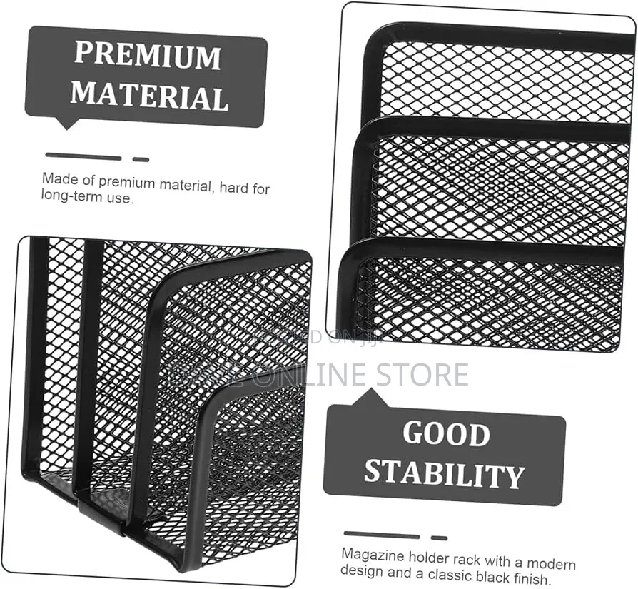  Metal Mesh Organizer for Desk Stylish File Folder Magazine Holder