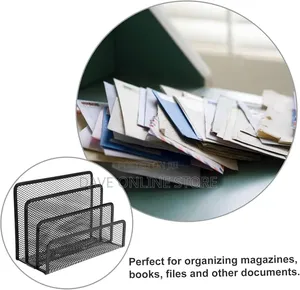  Metal Mesh Organizer for Desk Stylish File Folder Magazine Holder