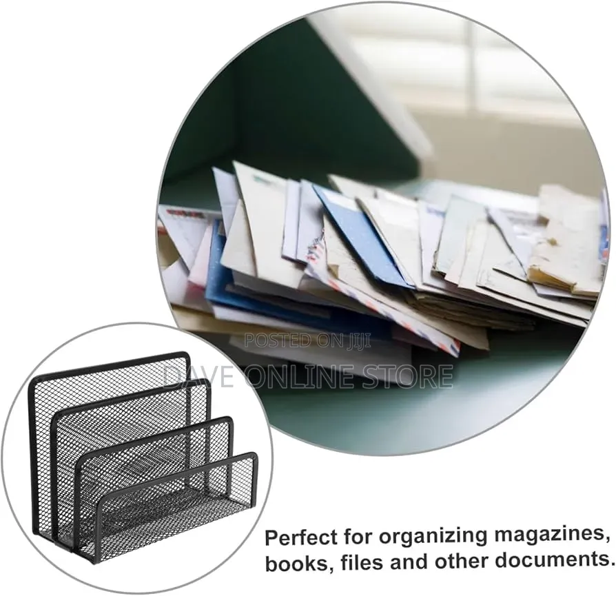  Metal Mesh Organizer for Desk Stylish File Folder Magazine Holder