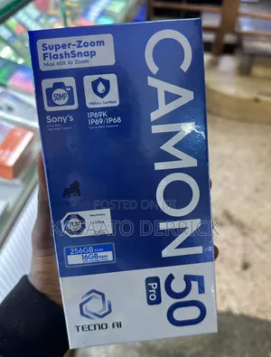 New Tecno Camon 50 Pro 256 GB Black