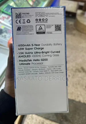 New Tecno Camon 50 Pro 256 GB Black