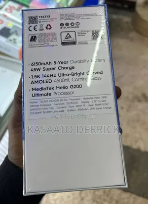 New Tecno Camon 50 Pro 256 GB Blue