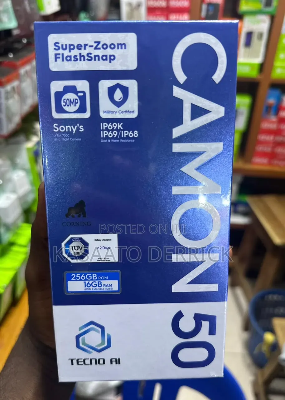 New Tecno Camon 50 256 GB Black