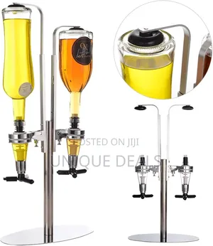 Standing 2-Bottle Liquor Dispenser Bar Butler Wine Holder