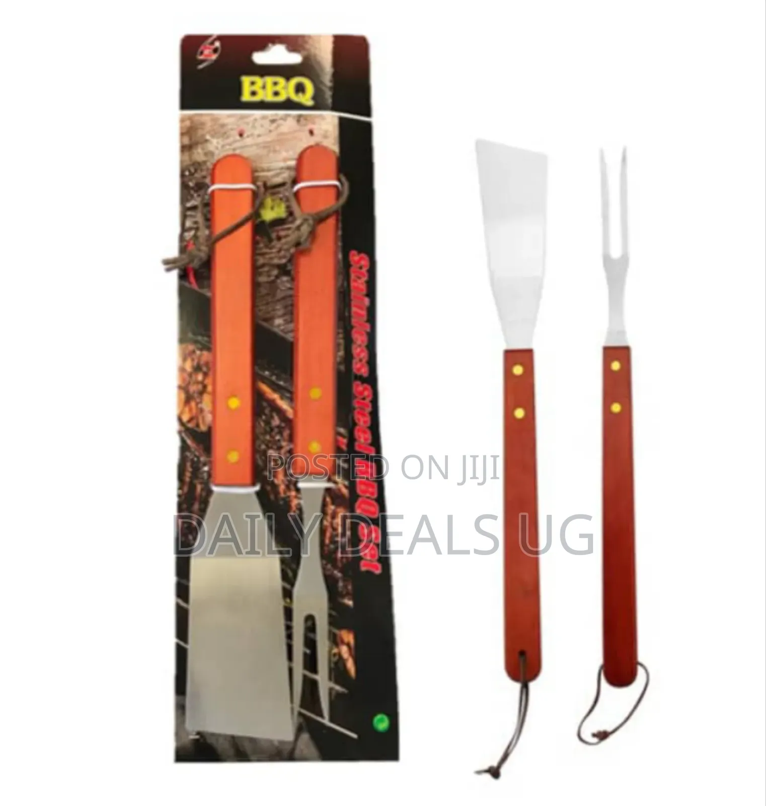 Metal BBQ Meat Carving Fork Spatula BBQ Set