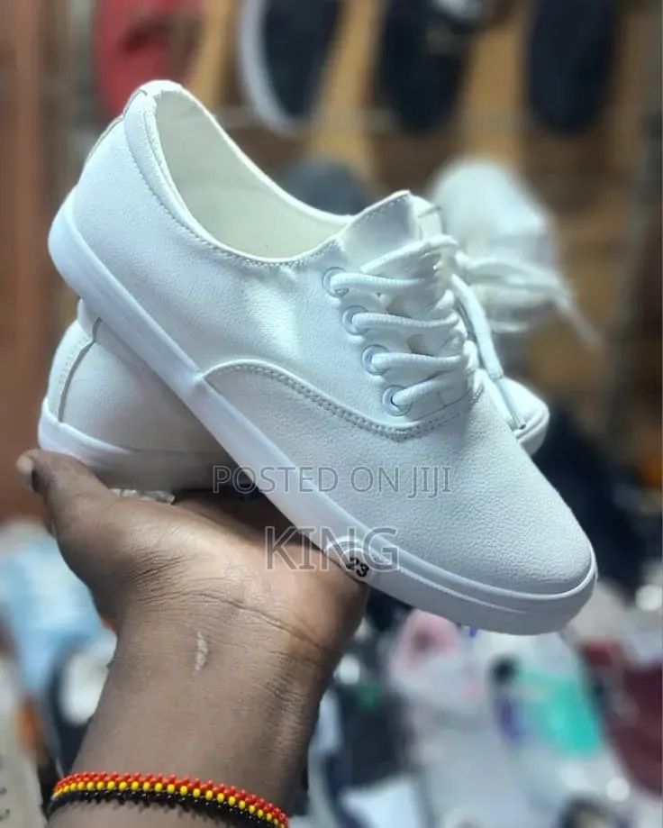 Lace Up and Velcro Strap Styles White Sneakers