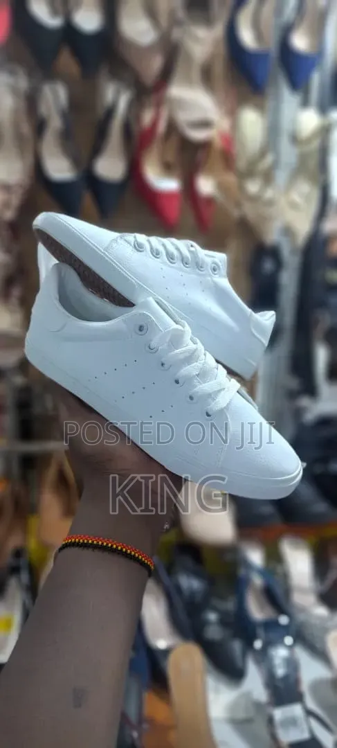 Lace Up and Velcro Strap Styles White Sneakers